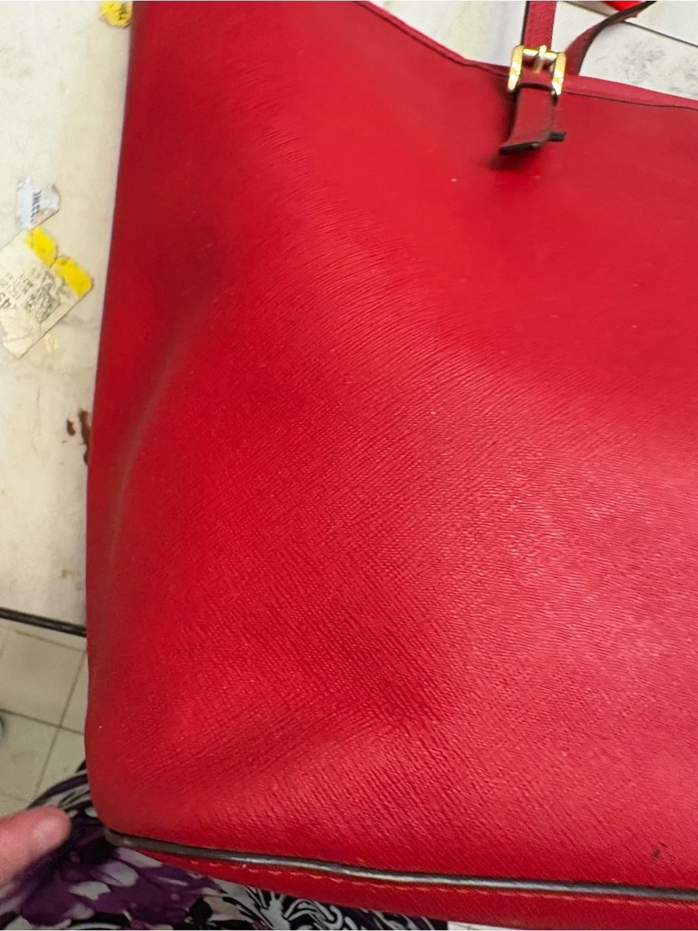 Michael kors red oversize tote business bag